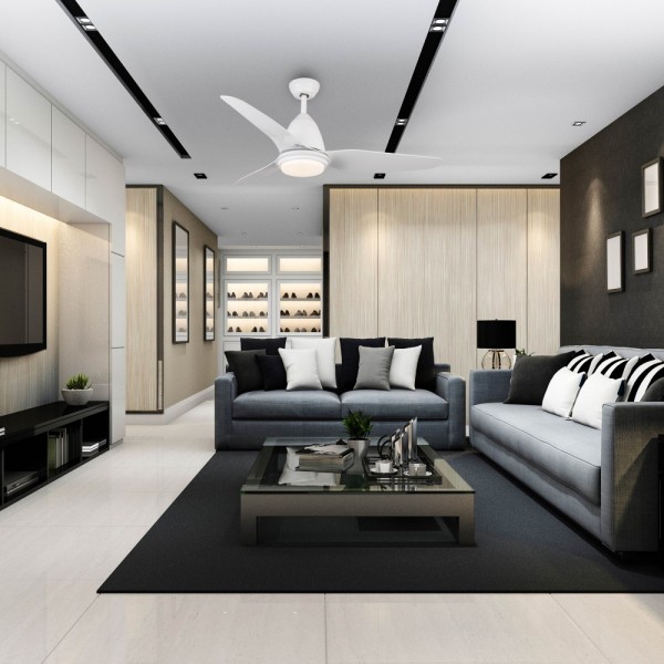 Sulion Deckenventilator mit LED Leuchte MARCONY Ø132cm CCT Weiss mit Fernbedienung