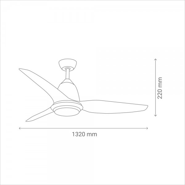 Sulion Deckenventilator mit LED Leuchte MARCONY Ø132cm CCT Weiss mit Fernbedienung