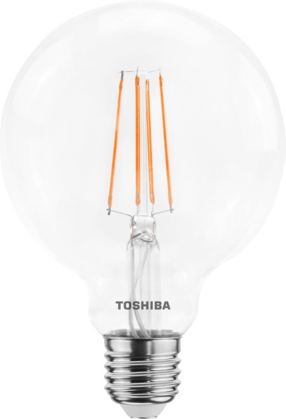 Toshiba LED Filament Globe Lampe E27 7W 2700K 806Lm wie 60W