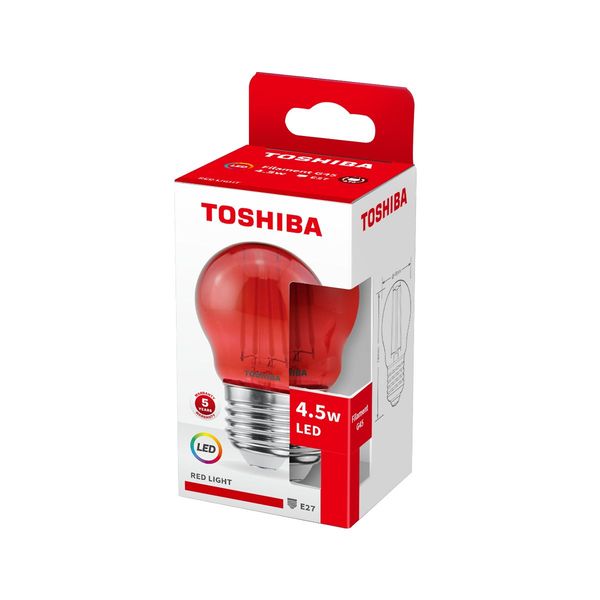 Toshiba LED Filament Tropfen Lampe E27 4.5W rot