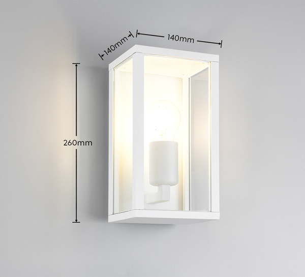 Trio 201860131 Garonne E27 Wandleuchte Weiß Matt IP44