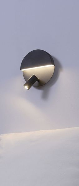 Trio Mario LED Wandleuchte  2x6W ⌀16cm Schwarz Matt warmweiss