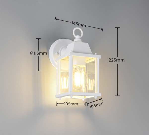 Trio 262260131 Mirande E27 Wandleuchte Weiß Matt