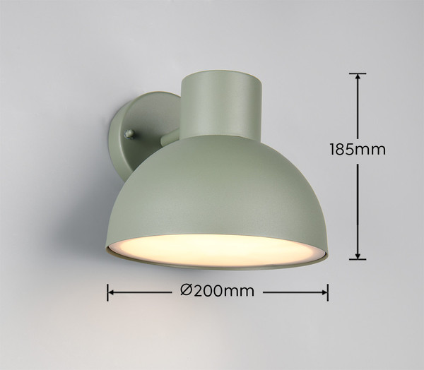 Trio 262360115 Elbe E27 Wandleuchte ⌀24cm Grün IP44