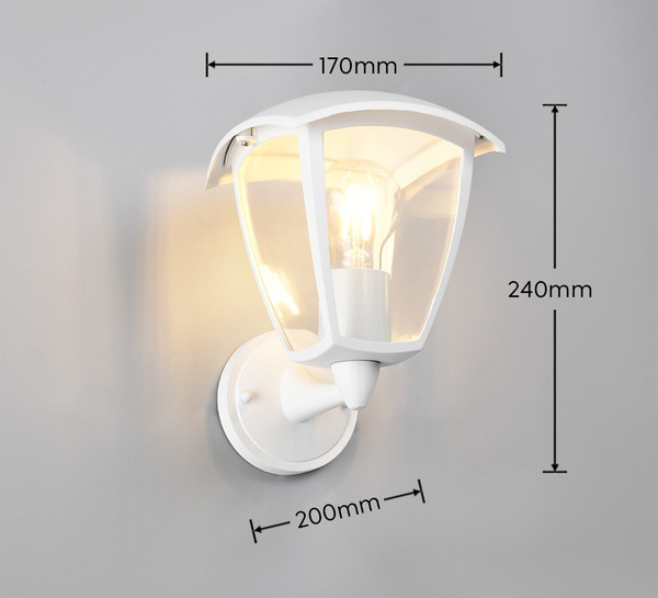Trio 263260231 Venta E27 Wandleuchte Weiß Matt IP44