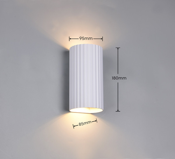 Trio 267700231 Soka GU10 Wandleuchte 2-fach Weiß Matt