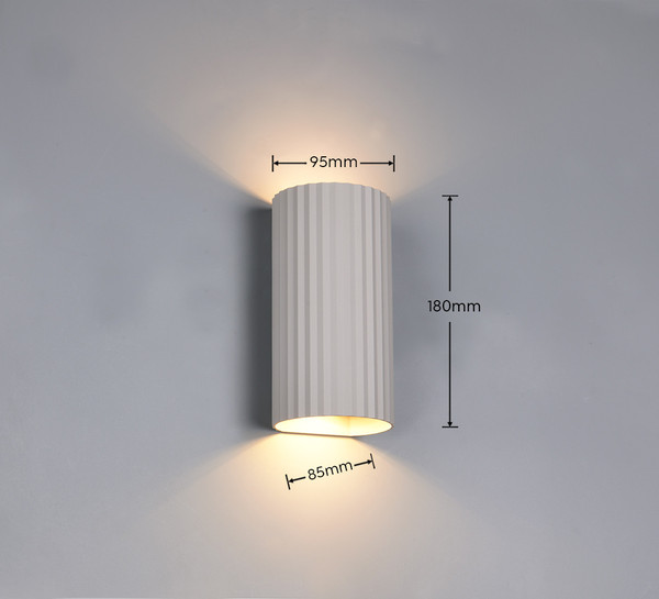 Trio 267700276 Soka GU10 Wandleuchte 2-fach Warm Grey