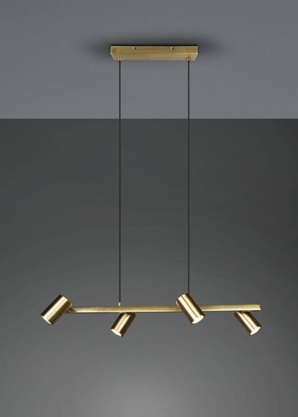 Trio Marley Pendelleuchte GU10  4-fach Altmessing