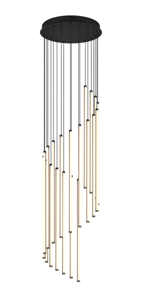 Trio 330632032 Baxter LED Pendelleuchte 68W ⌀37cm dimmbar Schwarz Matt CCT einstellbare Lichtfarbe