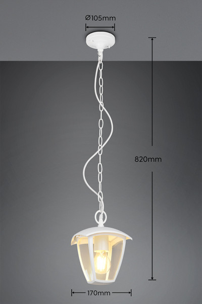 Trio 363260131 Venta E27 Pendelleuchte Weiß Matt IP44