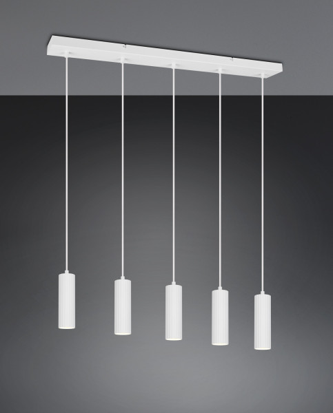Trio 367700531 Soka GU10 Pendelleuchte 5-fach ⌀5,5cm Weiß Matt