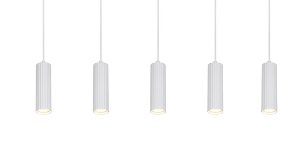 Trio 367700531 Soka GU10 Pendelleuchte 5-fach ⌀5,5cm Weiß Matt