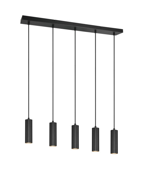 Trio 367700532 Soka GU10 Pendelleuchte 5-fach ⌀5,5cm Schwarz Matt