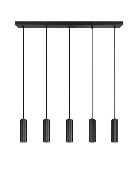 Trio 367700532 Soka GU10 Pendelleuchte 5-fach ⌀5,5cm Schwarz Matt