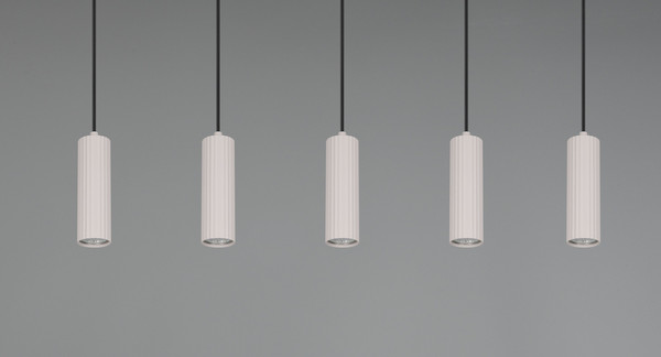 Trio 367700576 Soka GU10 Pendelleuchte 5-fach ⌀5,5cm Warm Grey