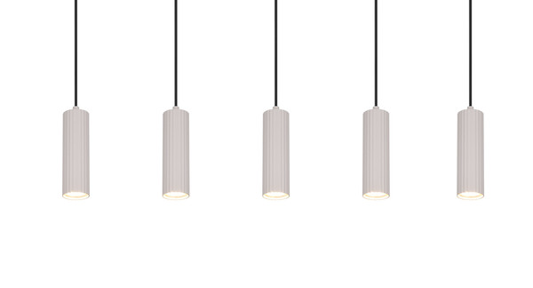 Trio 367700576 Soka GU10 Pendelleuchte 5-fach ⌀5,5cm Warm Grey