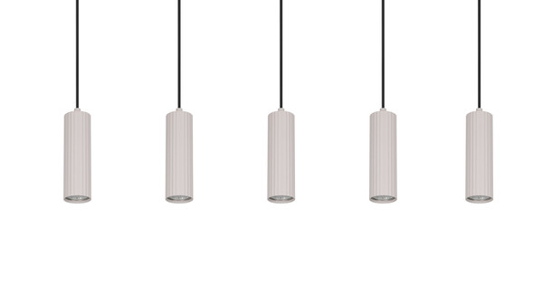 Trio 367700576 Soka GU10 Pendelleuchte 5-fach ⌀5,5cm Warm Grey