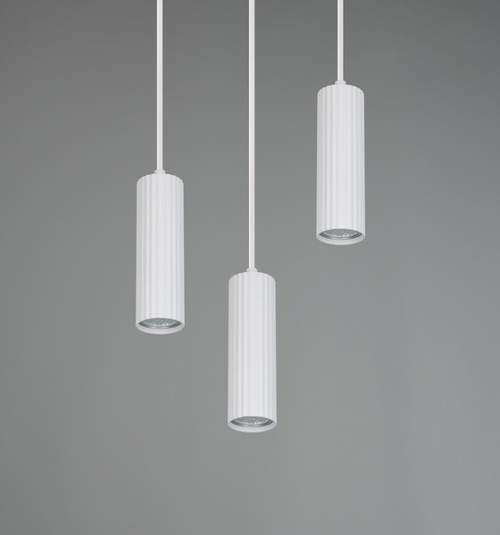 Trio 367730331 Soka GU10 Pendelleuchte 3-fach ⌀28cm Weiß Matt