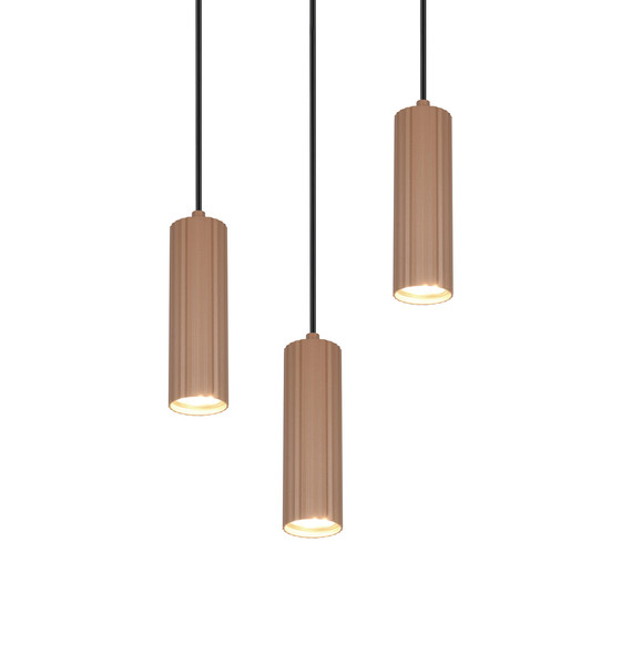 Trio 367730365 Soka GU10 Pendelleuchte 3-fach ⌀28cm Coffee