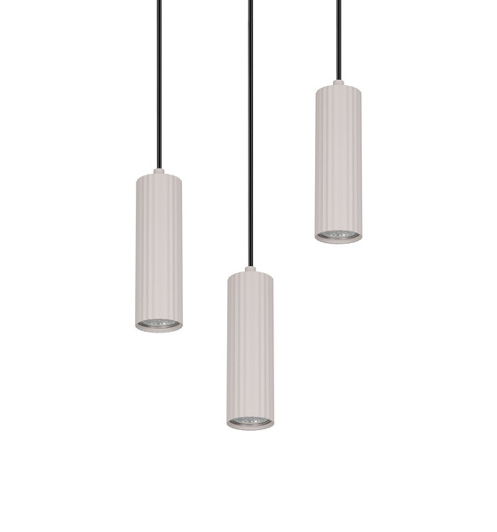 Trio 367730376 Soka GU10 Pendelleuchte 3-fach ⌀28cm Warm Grey