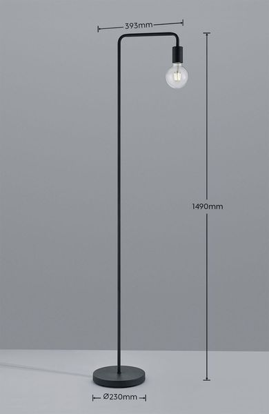 Trio Diallo Stehleuchte E27  Schwarz Matt