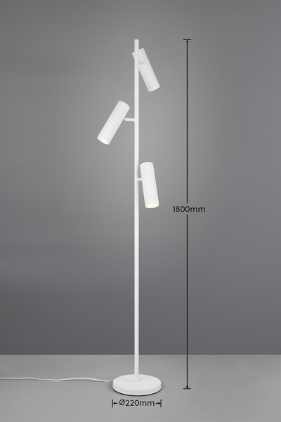 Trio 467700331 Soka GU10 Stehleuchte 3-fach ⌀22cm Weiß Matt