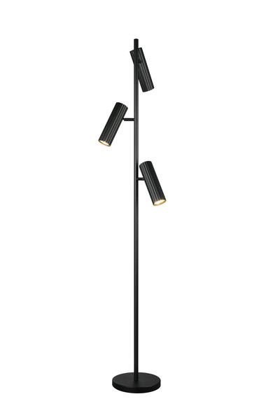 Trio 467700332 Soka GU10 Stehleuchte 3-fach ⌀22cm Schwarz Matt