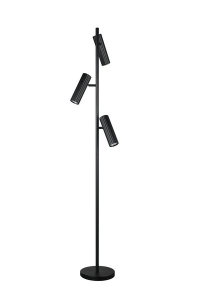 Trio 467700332 Soka GU10 Stehleuchte 3-fach ⌀22cm Schwarz Matt