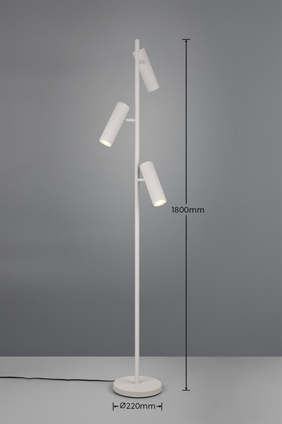 Trio 467700376 Soka GU10 Stehleuchte 3-fach ⌀22cm Warm Grey