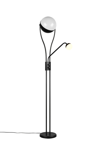 Trio 478310232 Chris LED Stehleuchte 18W ⌀30cm dimmbar Schwarz Matt warmweiss