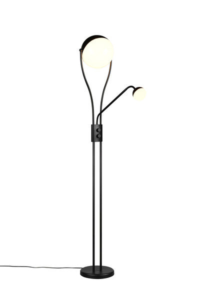 Trio 478310232 Chris LED Stehleuchte 18W ⌀30cm dimmbar Schwarz Matt warmweiss