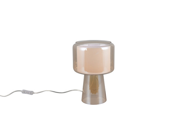 Trio 519900113 Rocka E14 Tischleuchte ⌀20cm Amberfarbig