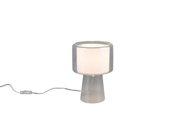 Trio 519900152 Rocka E14 Tischleuchte ⌀20cm Transparent Klar