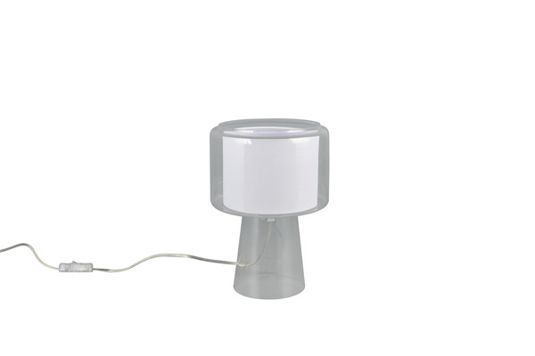 Trio 519900152 Rocka E14 Tischleuchte ⌀20cm Transparent Klar