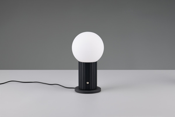 Trio 543510132 Tauris LED Tischleuchte 2,5W ⌀13cm dimmbar Schwarz Matt CCT einstellbare Lichtfarbe Touch