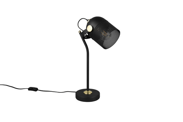 Trio 548200132 Mixa E27 Tischleuchte Schwarz Matt