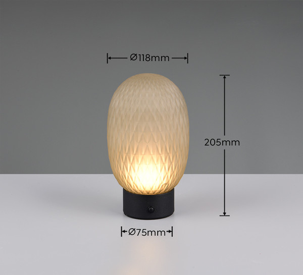 Trio 564210115 Facette LED Tischleuchte 1,5W ⌀11,8cm Grün warmweiss Touch