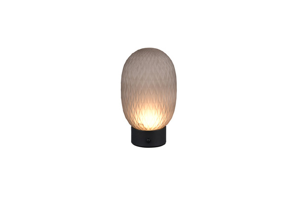 Trio 564210154 Facette LED Tischleuchte 1,5W ⌀11,8cm Rauchfarbig warmweiss Touch