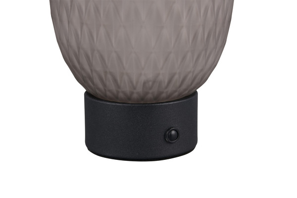 Trio 564210154 Facette LED Tischleuchte 1,5W ⌀11,8cm Rauchfarbig warmweiss Touch