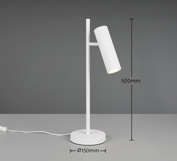 Trio 567700131 Soka GU10 Tischleuchte ⌀15cm Weiß Matt