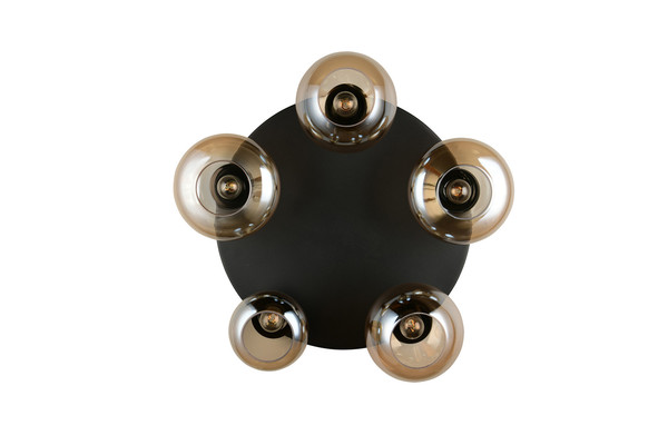 Trio 617030513 Lumina E14 Deckenleuchte 5-fach ⌀63,5cm Schwarz Matt