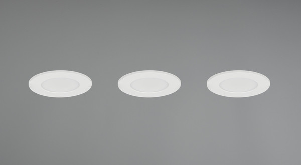 Trio 635110301 Himal LED Einbauleuchten 3x3,5W ⌀8,5cm dimmbar Weiß IP65 CCT einstellbare Lichtfarbe