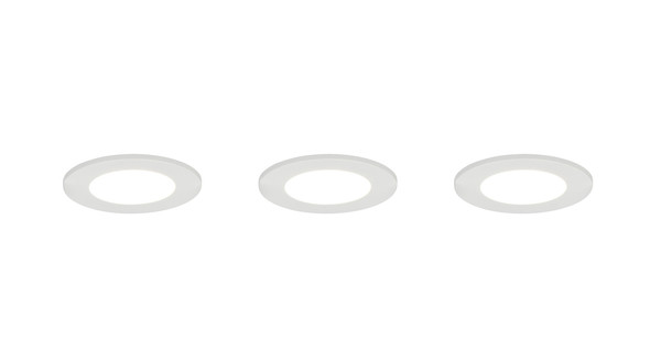 Trio 635110301 Himal LED Einbauleuchten 3x3,5W ⌀8,5cm dimmbar Weiß IP65 CCT einstellbare Lichtfarbe