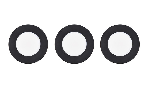 Trio 635110302 Himal LED Einbauleuchten 3x3,5W ⌀8,5cm dimmbar Schwarz IP65 CCT einstellbare Lichtfarbe