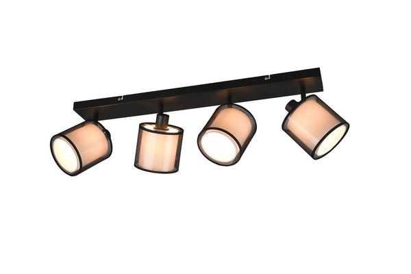 Trio 811400432 Burton E14 Strahler 4-fach Schwarz Matt 