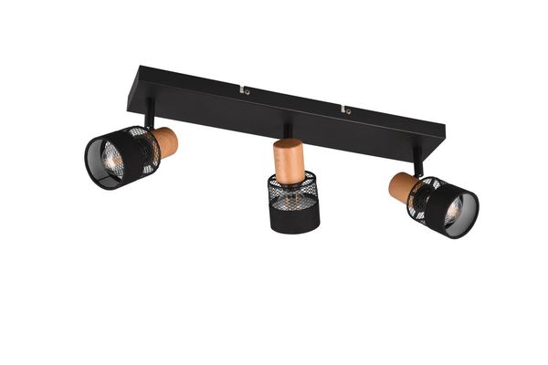 Trio Nandini Strahler E14  3-fach Schwarz Matt