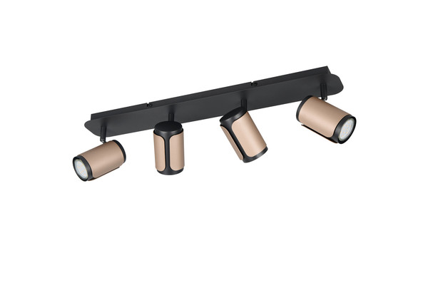 Trio 814500465 Gillan GU10 Strahler 4-fach Coffee