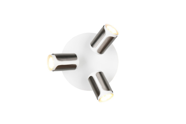 Trio 814530307 Gillan GU10 Strahler 3-fach ⌀30cm Nickel Matt