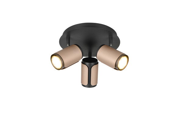 Trio 814530365 Gillan GU10 Strahler 3-fach ⌀30cm Coffee