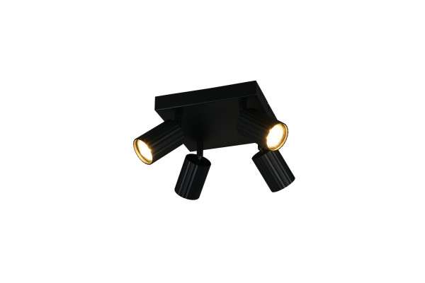 Trio 867730432 Soka GU10 Strahler 4-fach Schwarz Matt